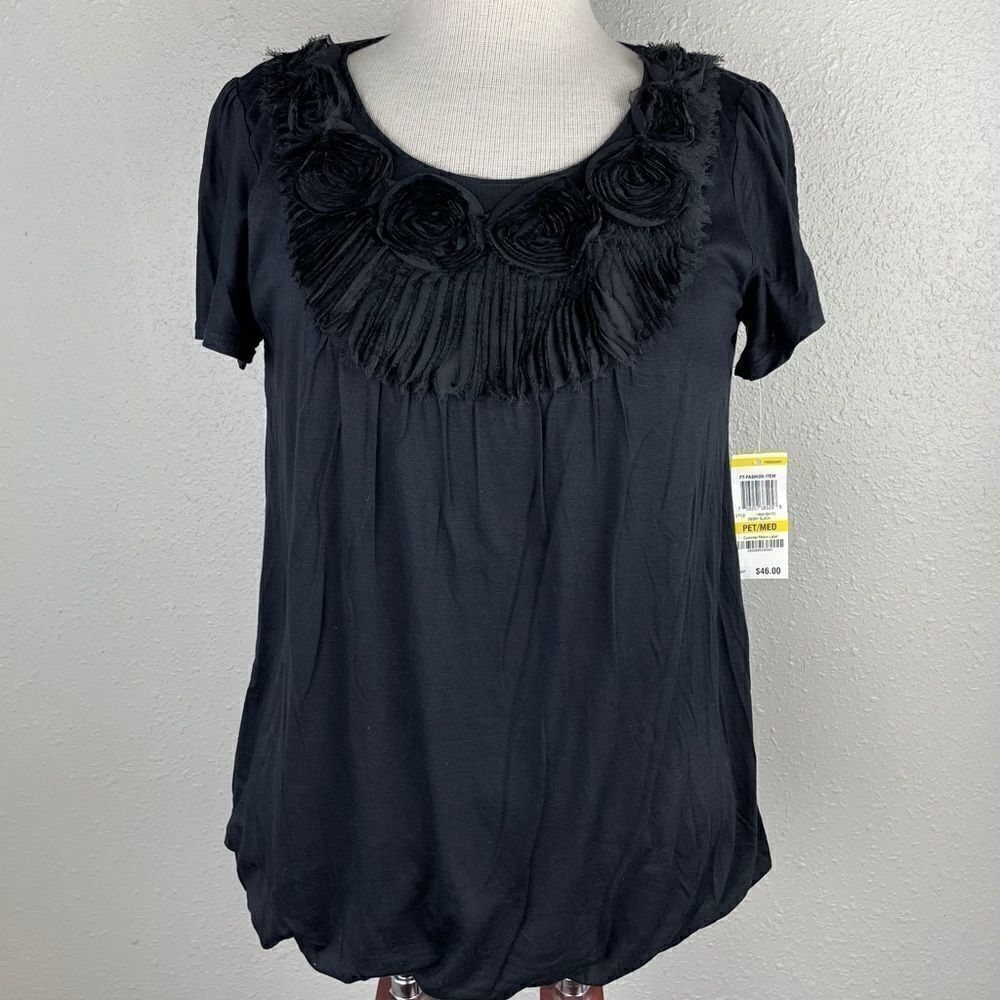 NWT Style & Co. Black Blouse Top Size M